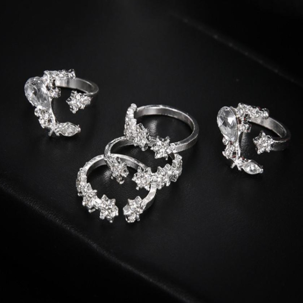 Boho 5 Piece Rings Set - Picture 5 of 6